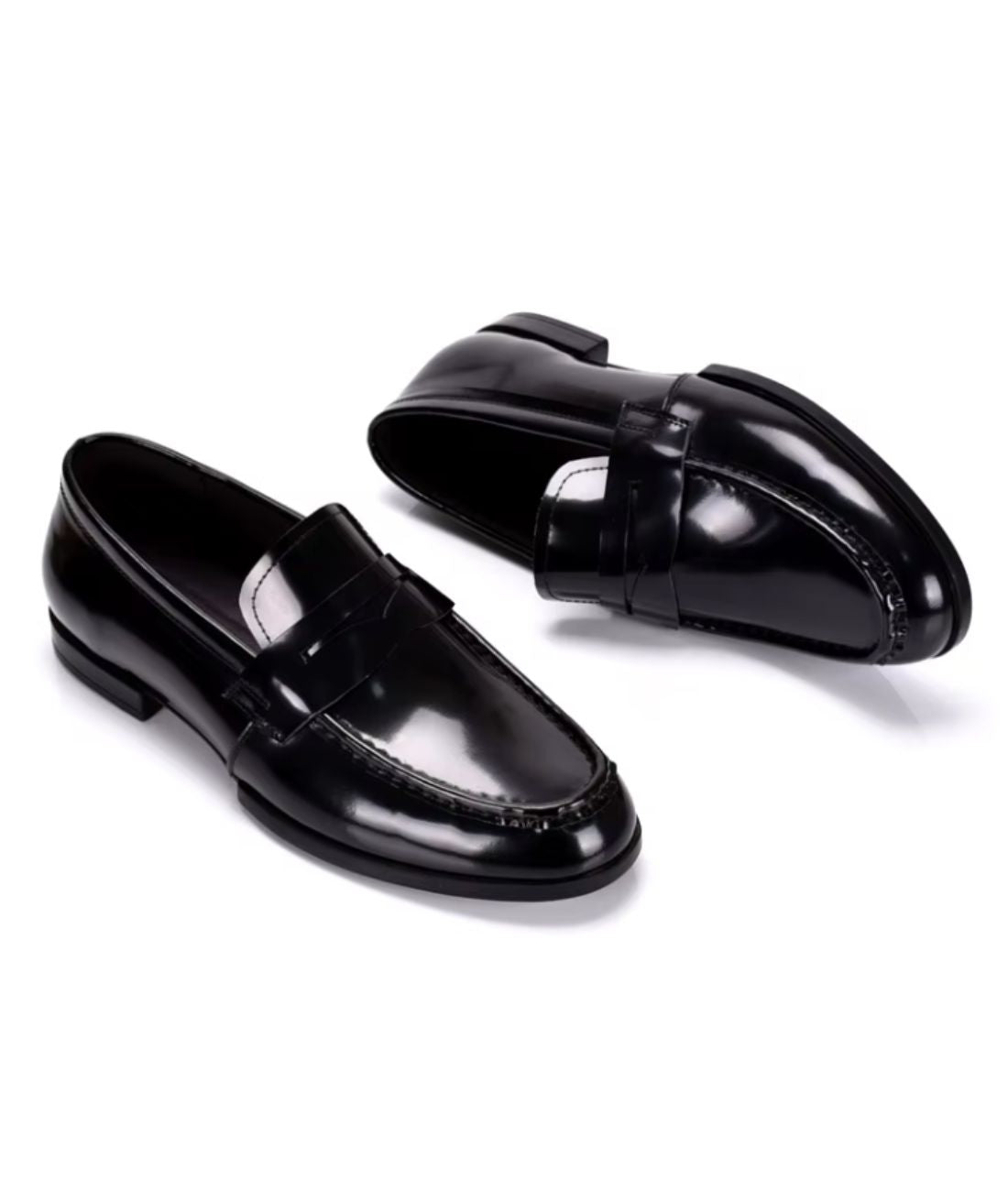 Men’s Penny Patent Leather Loafers Deep Black