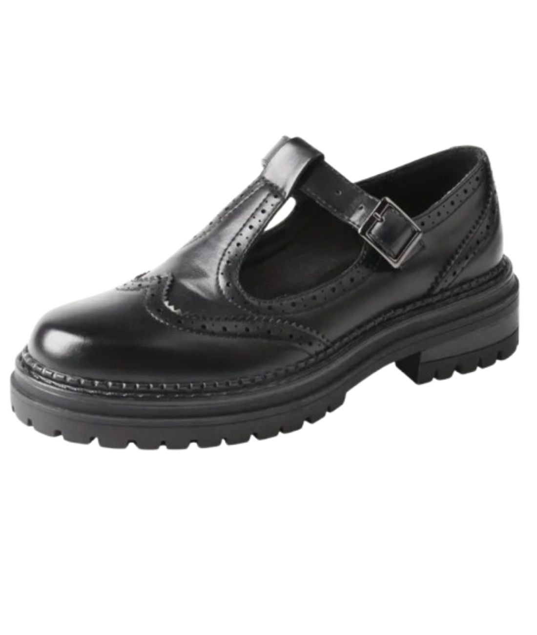 Women’s Chunky Patent Leather Loafers Deep Black