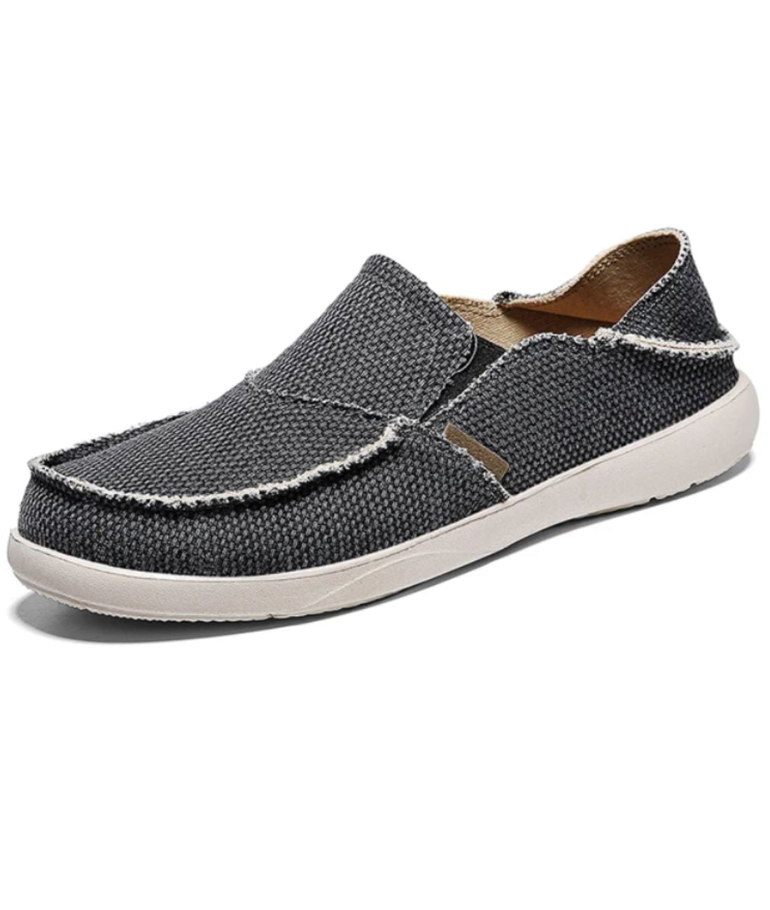 Men’s Slip On Patent Leather Loafers Grey