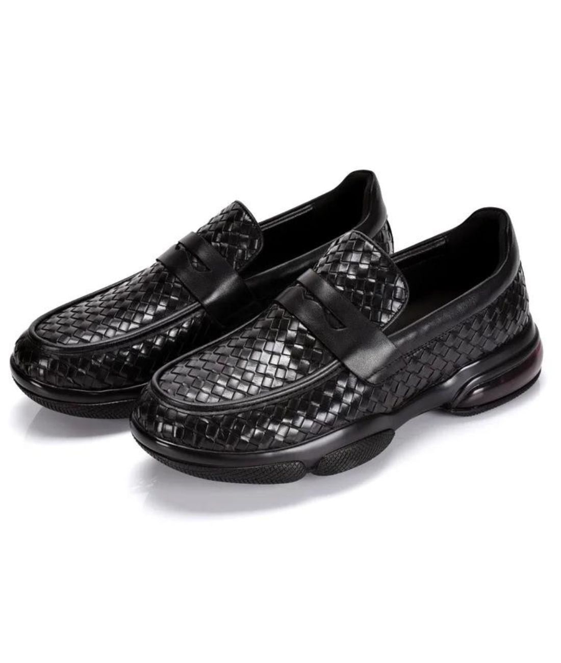 Men’s Chunky Leather Loafers Deep Black