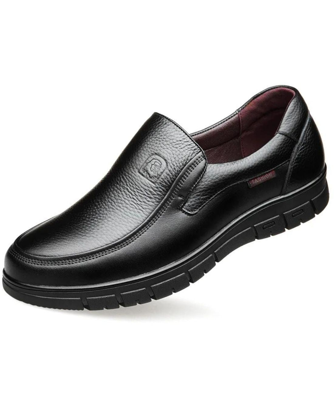 Men’s Slip On Patent Leather Loafers Deep Black