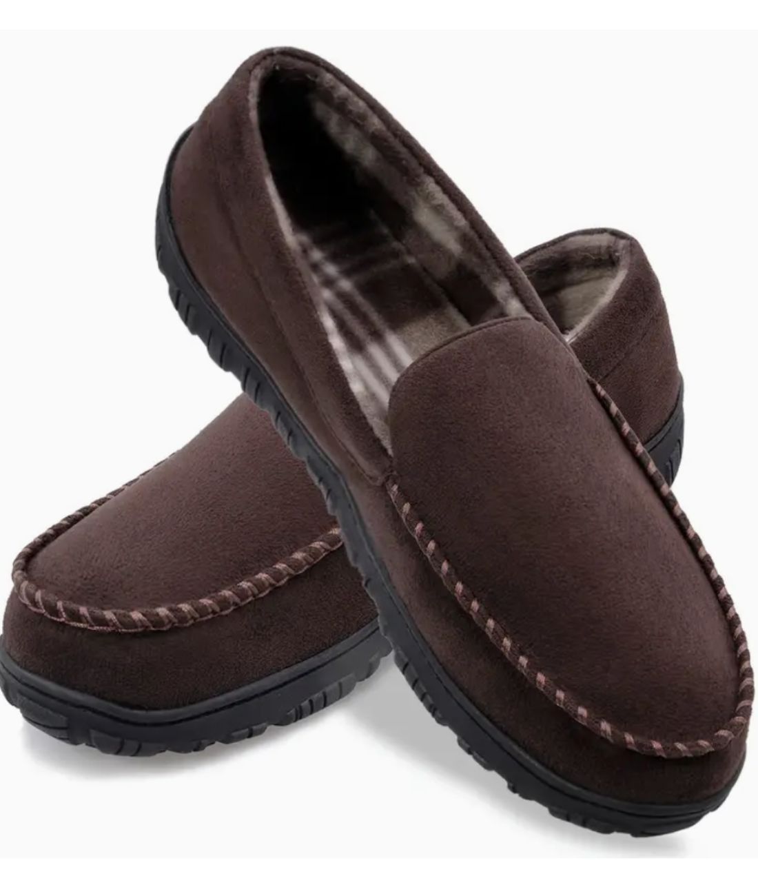 Men’s Slip On Patent Leather Toe Loafers Coffee Brown