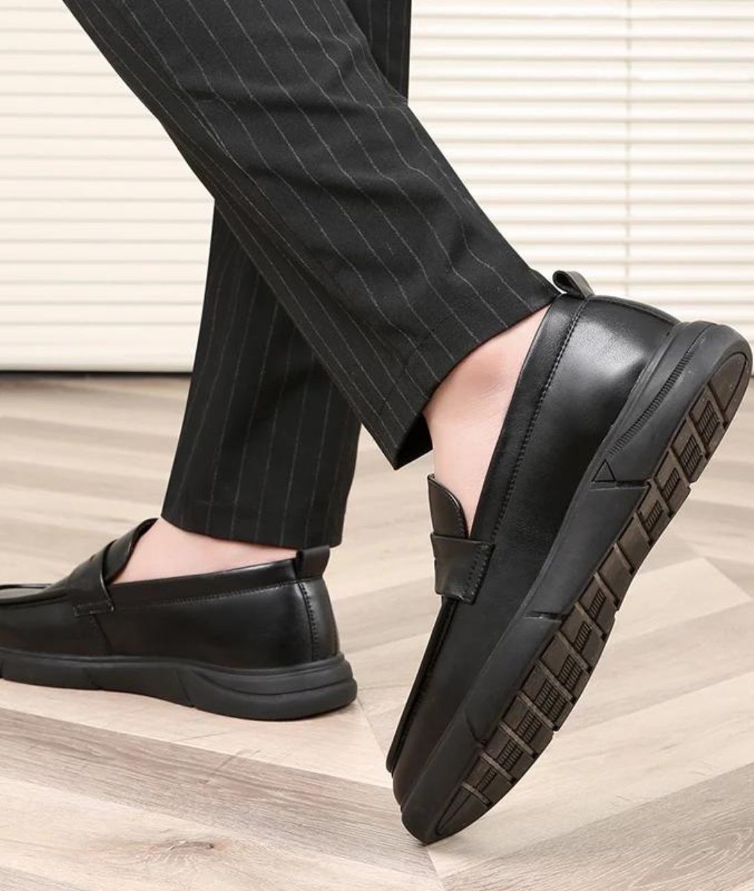 Men’s Penny Patent Leather Loafers Deep Black