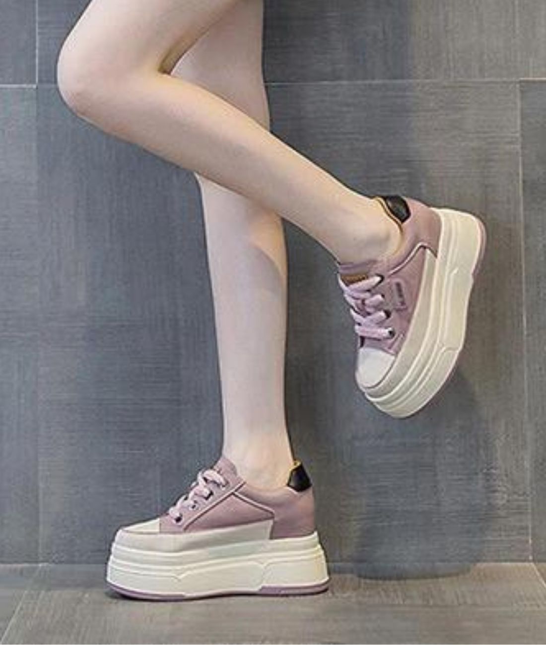 Women’s Platform Patent Leather Loafers Cream