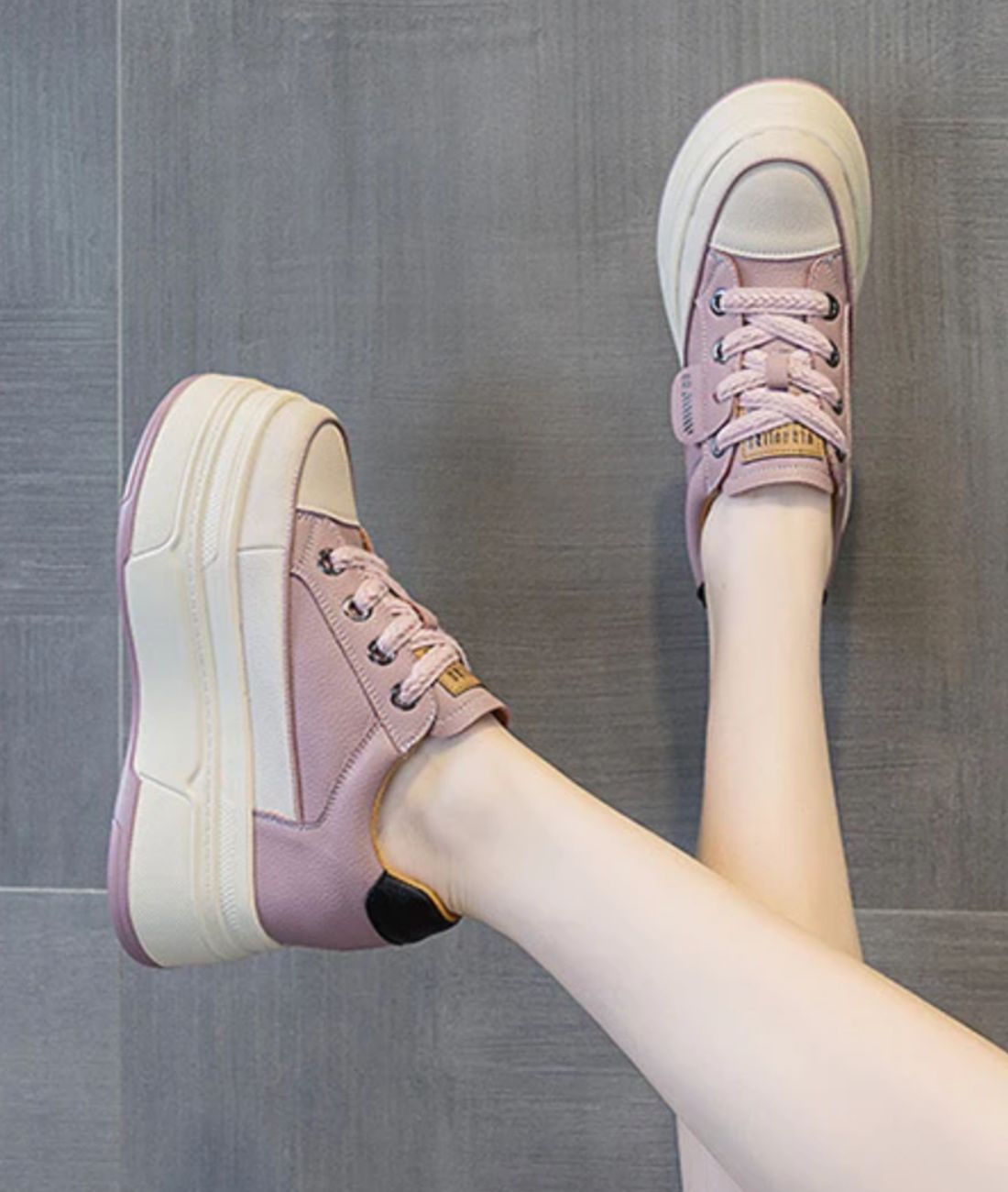 Women’s Platform Patent Leather Loafers Cream