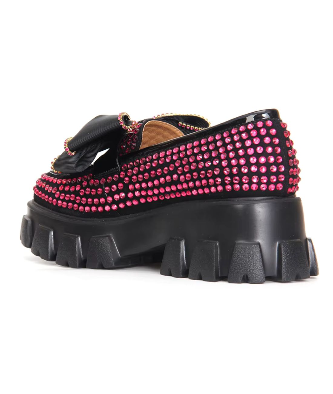 Women’s Platform Patent Leather Loafers Deep Black