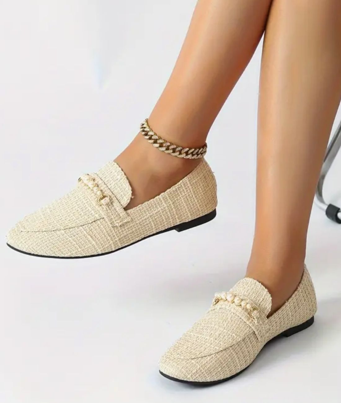Women’s Platform Suede Loafers Cream