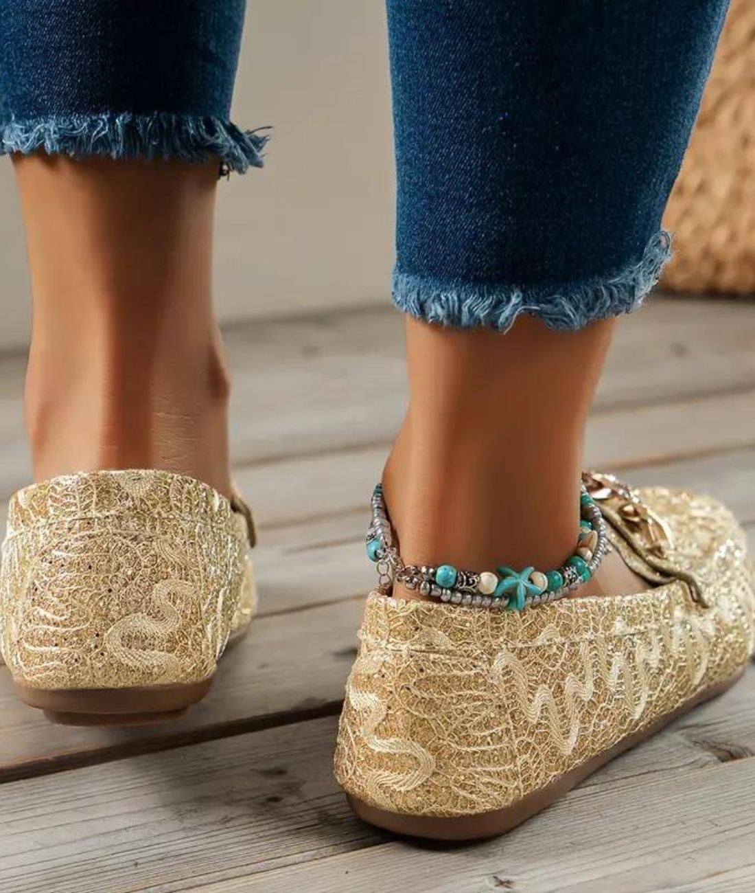 Women’s Platform Leather Loafers Sand Beige