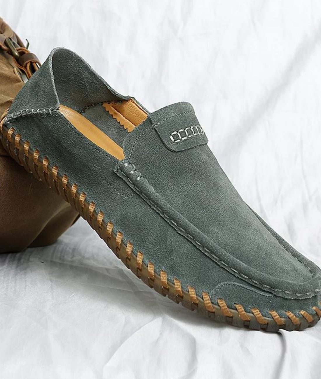 Men’s Slip On Suede Loafers Grey