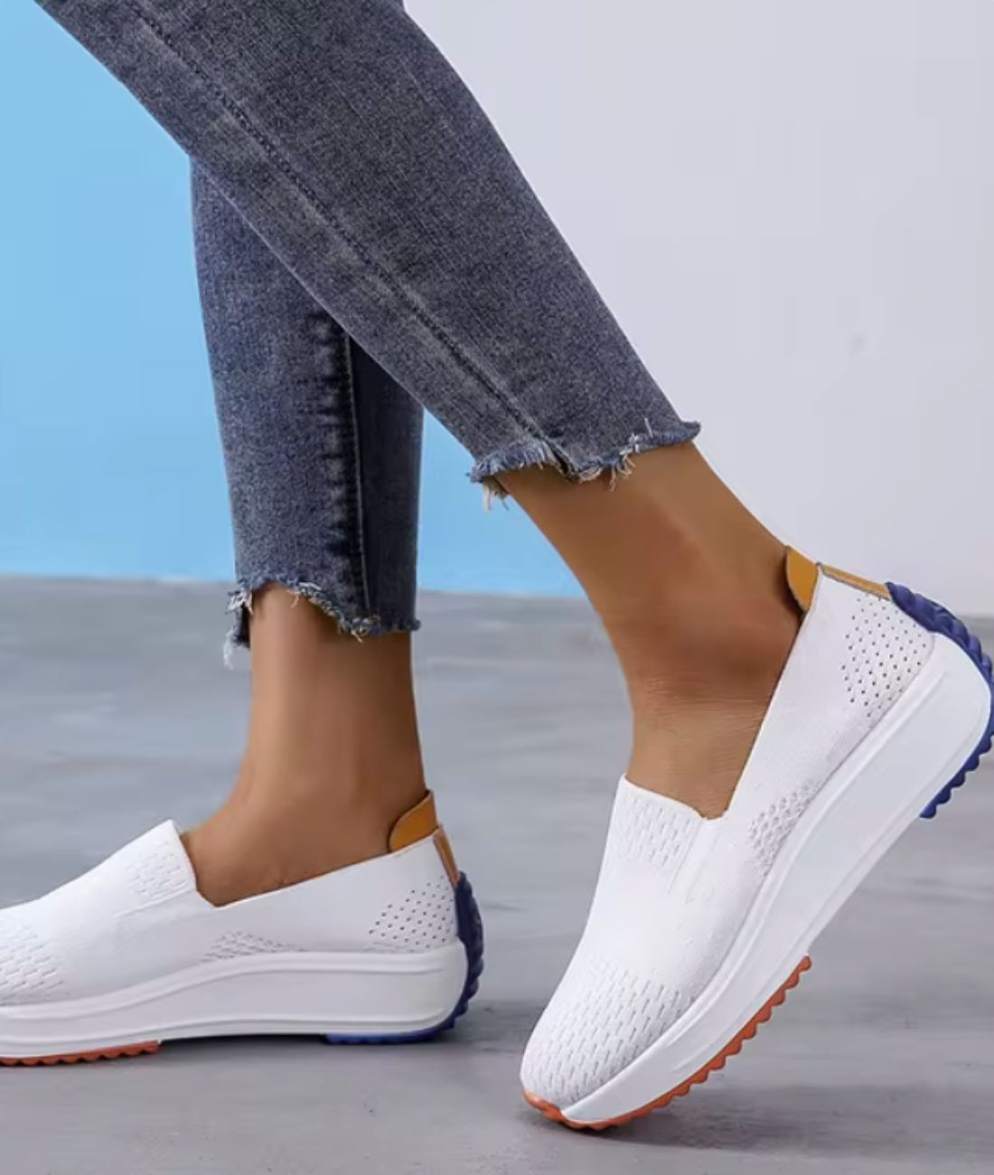 Women’s Slip On Patent Leather Loafers Off White