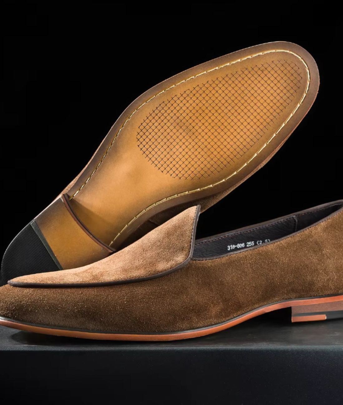 Men’s Slip On Suede Loafers Coffee Brown