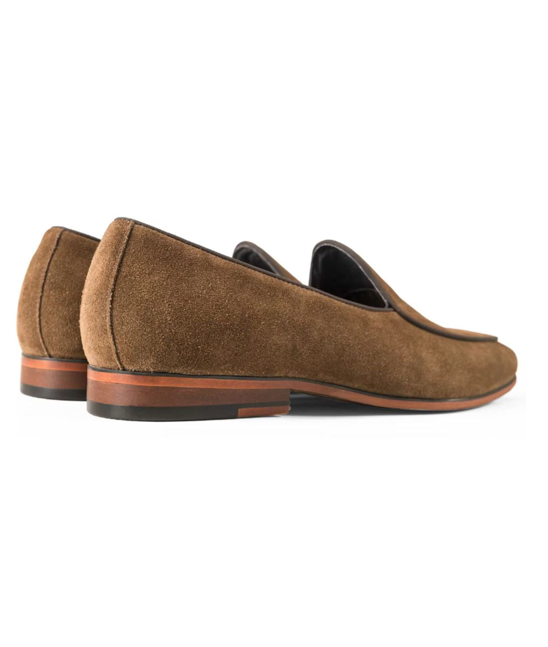 Men’s Slip On Suede Loafers Coffee Brown
