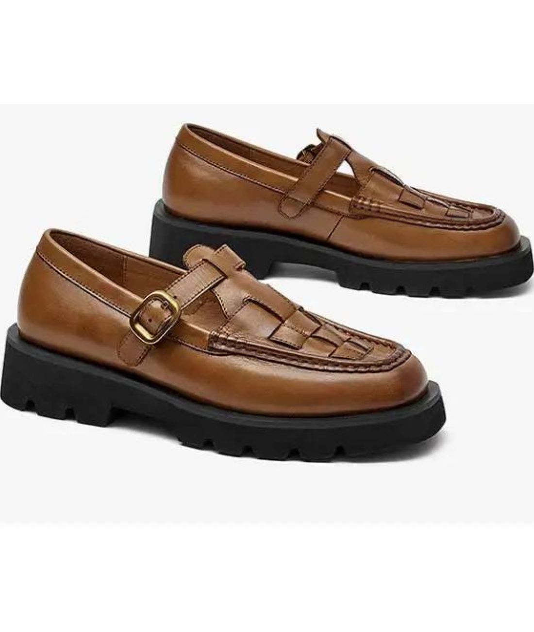 Women’s Chunky Patent Leather Loafers Deep Black