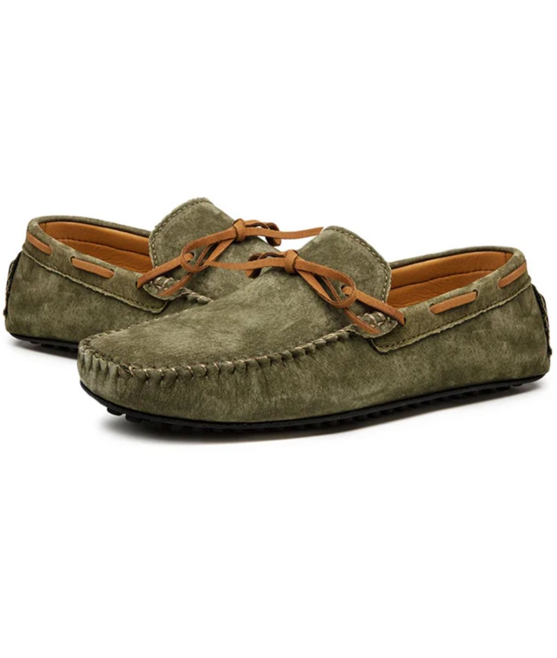 Men’s Driving Suede Loafers Sand Beige