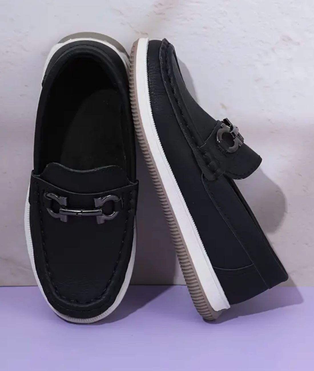 Women’s Horsebit Slip On Patent Leather Loafers Deep Black