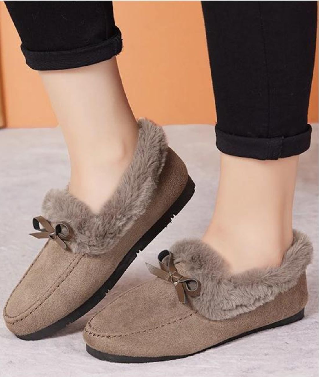 Women’s Driving Slip On Suede Loafers Deep Black