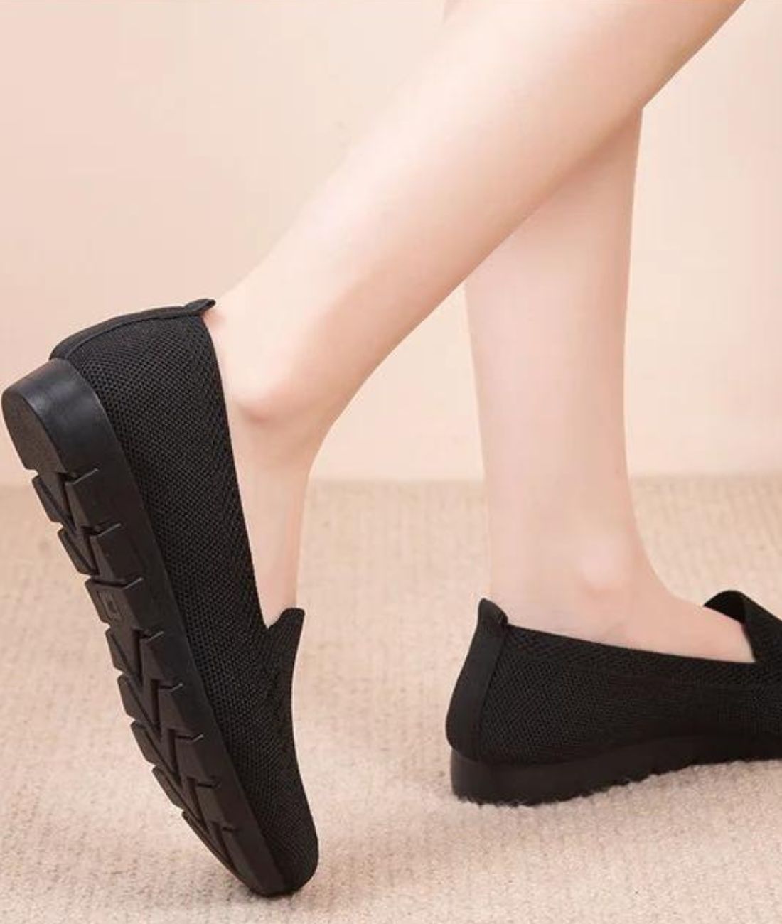 Women’s Platform Leather Loafers Deep Black