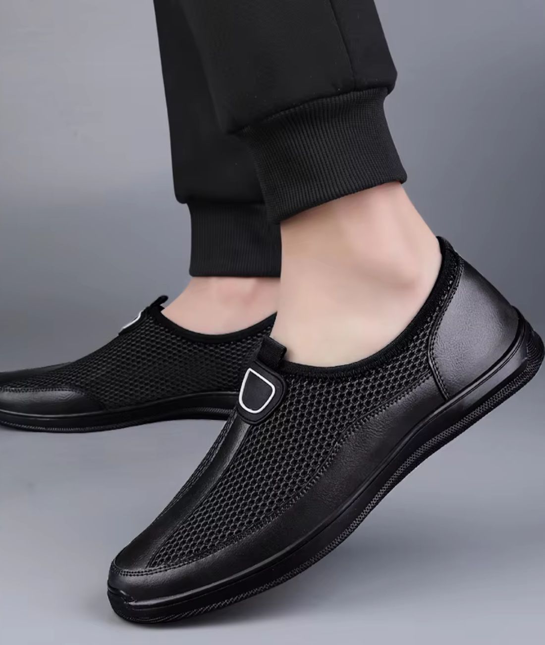 Men’s Slip On Suede Loafers Deep Black