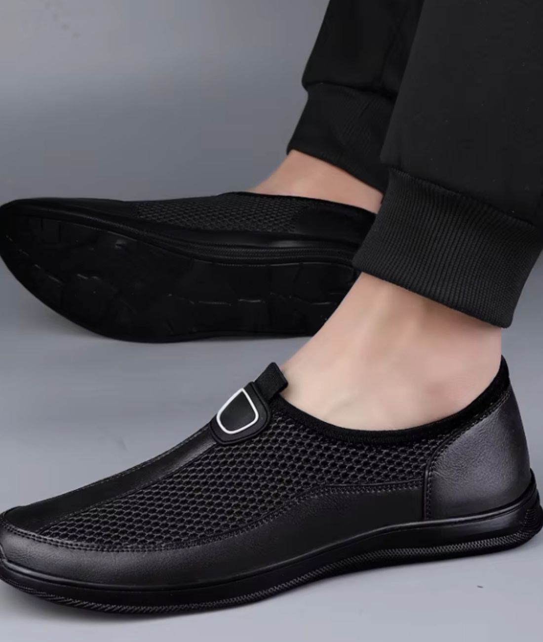 Men’s Slip On Suede Loafers Deep Black