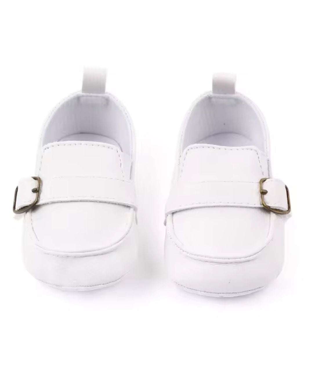 Baby Slip On Patent Leather Loafers Off White