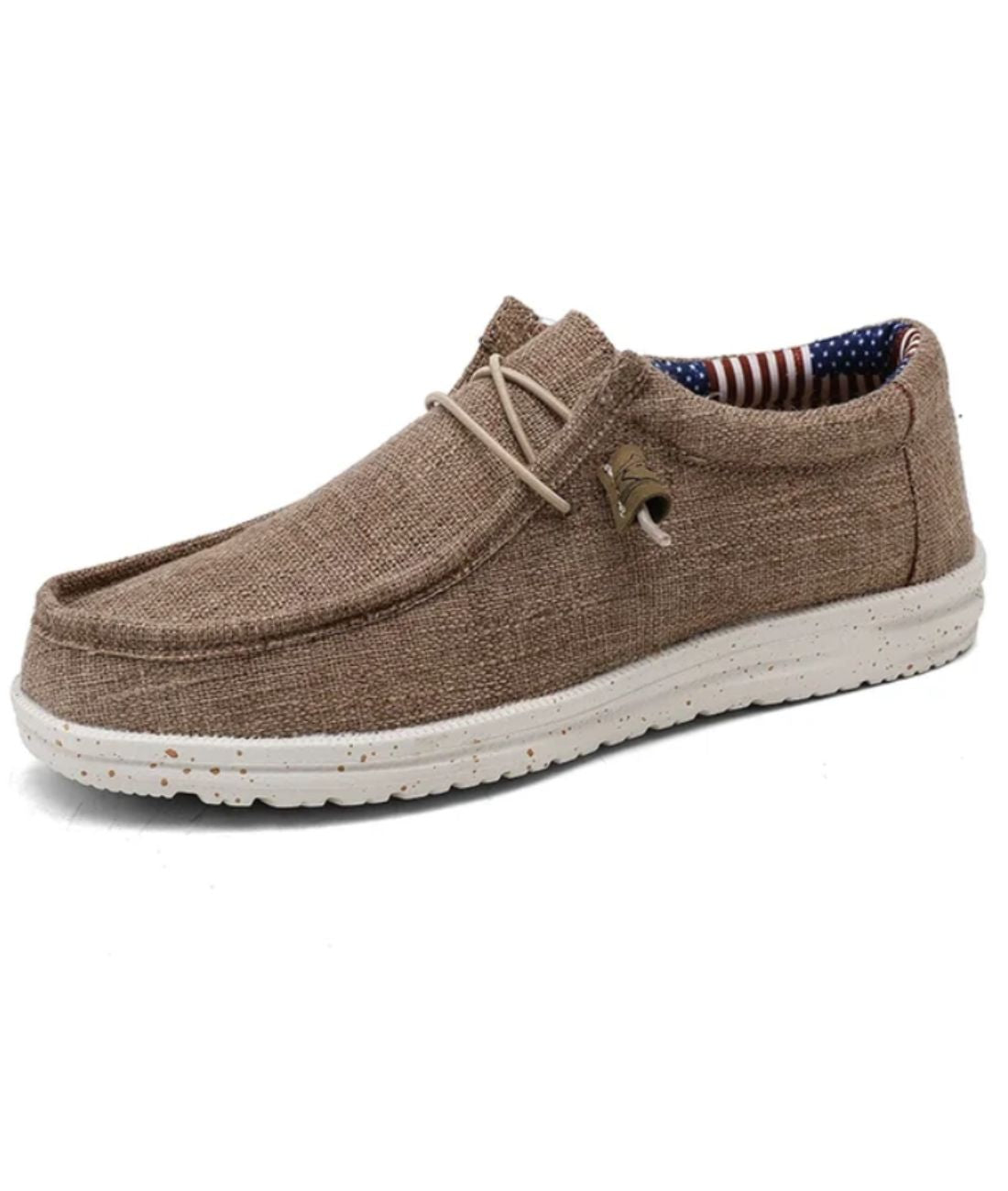 Men’s Slip On Toe Synthetic Leather Loafers Coffee Brown