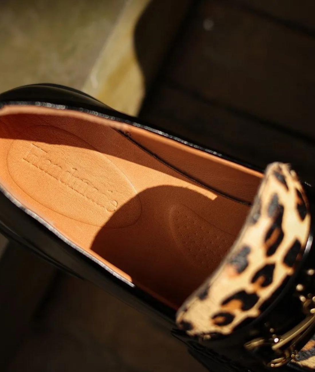 Women’s Platform Patent Leather Loafers Deep Black