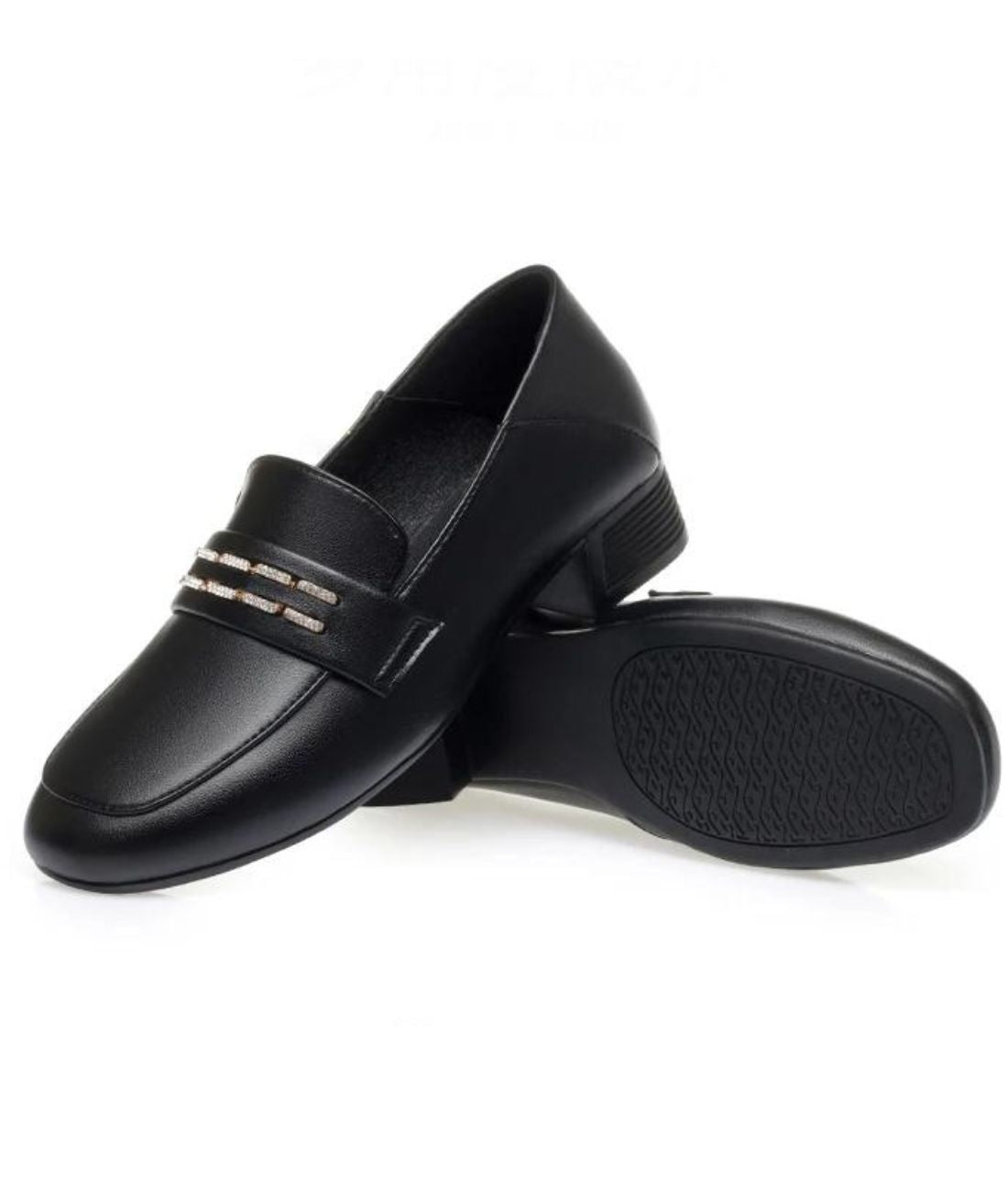 Women’s Platform Patent Leather Loafers Deep Black