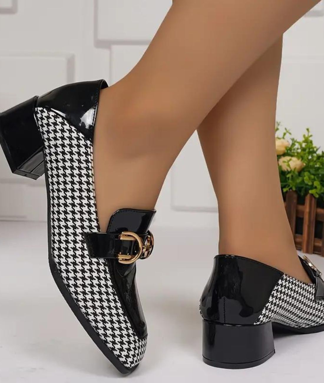 Women’s Horsebit Patent Leather Loafers Deep Black