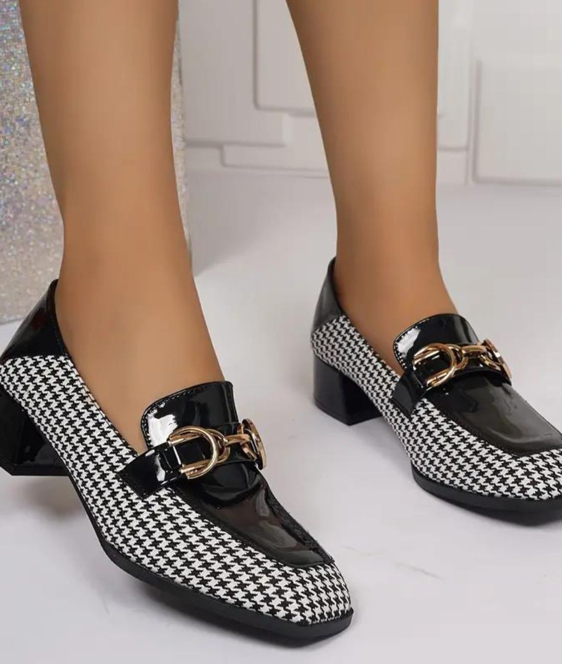 Women’s Horsebit Patent Leather Loafers Deep Black