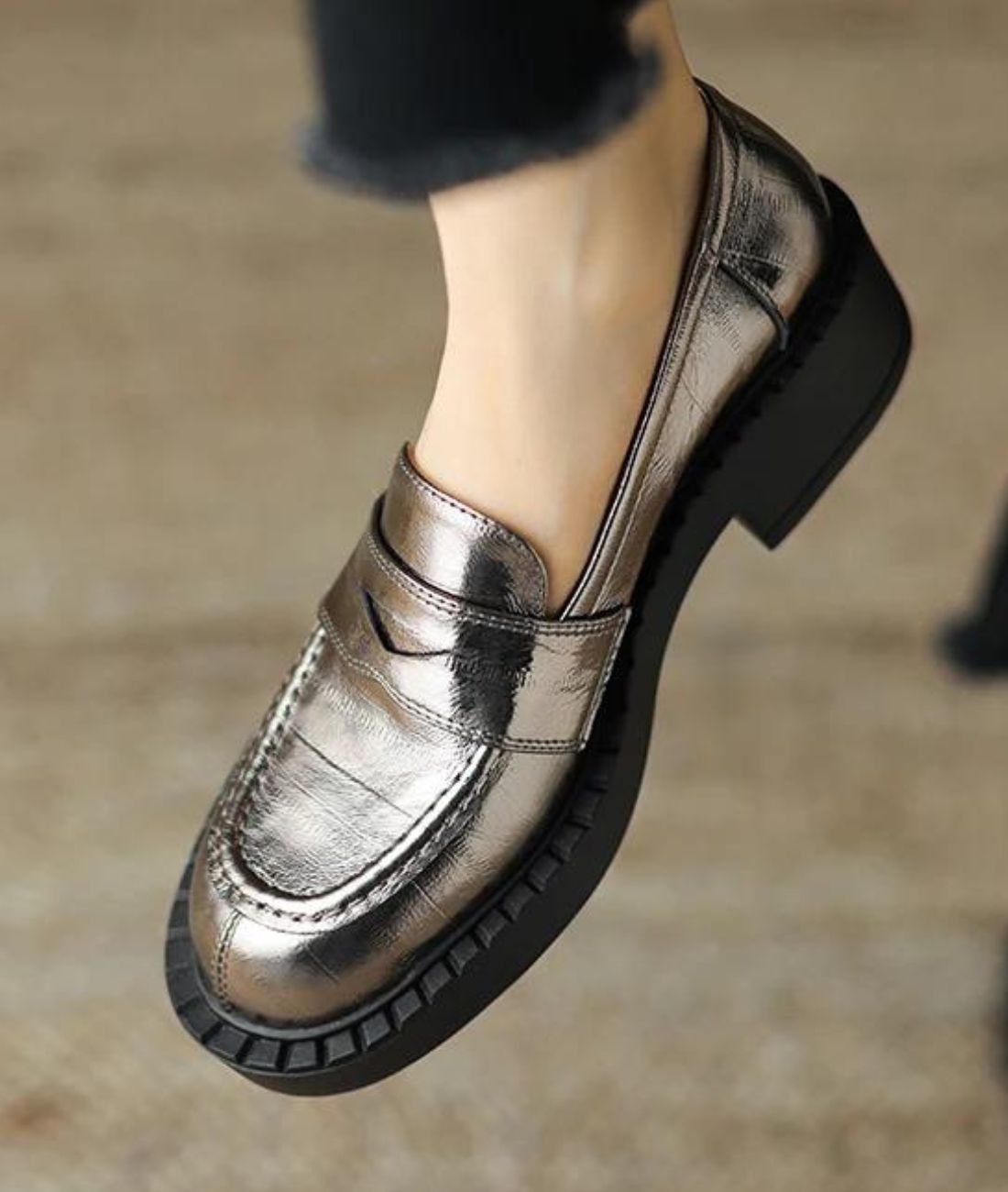 Women’s Chunky Suede Loafers Grey