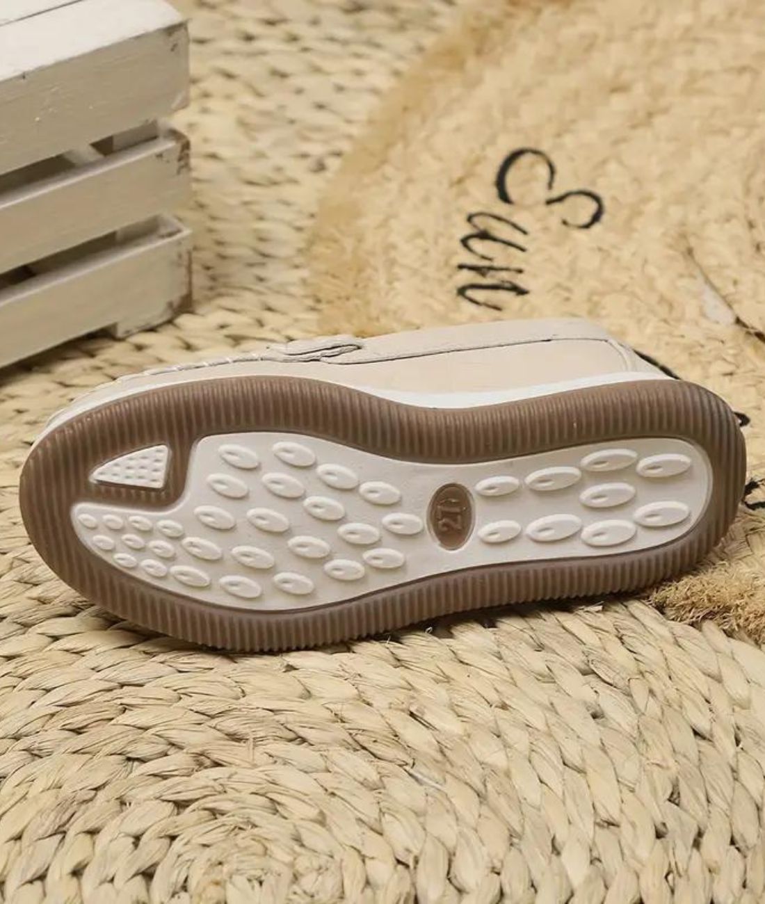 Women’s Slip On Patent Leather Loafers Sand Beige