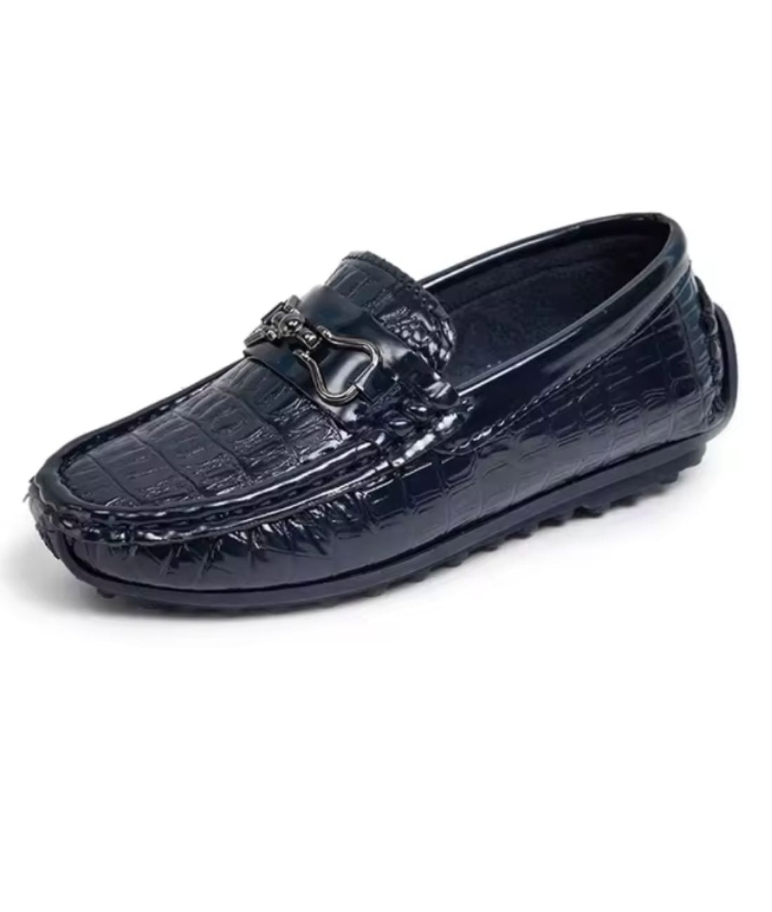 Men’s Horsebit Patent Leather Loafers Navy