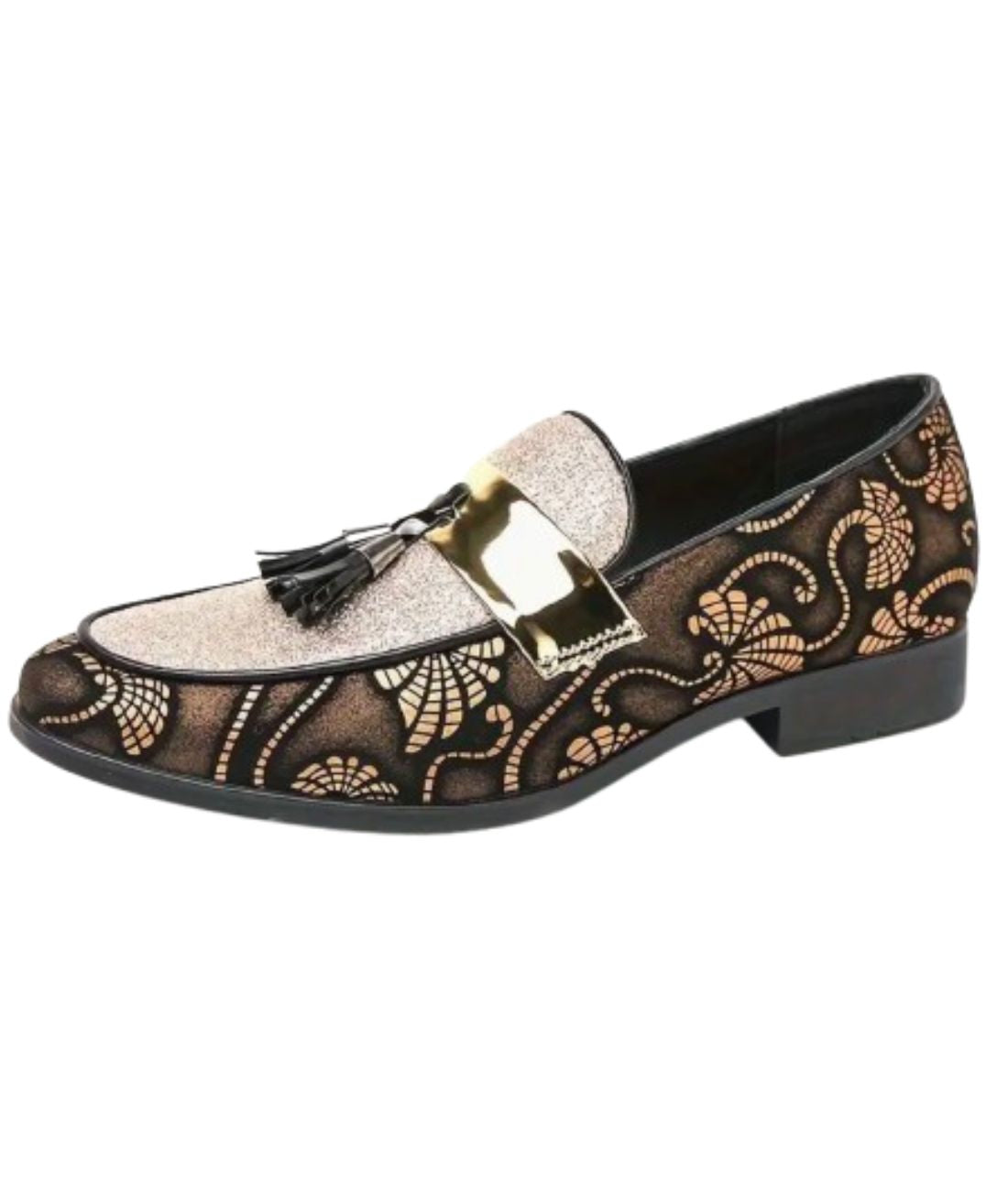 Men’s Slip On Patent Leather Loafers Deep Black