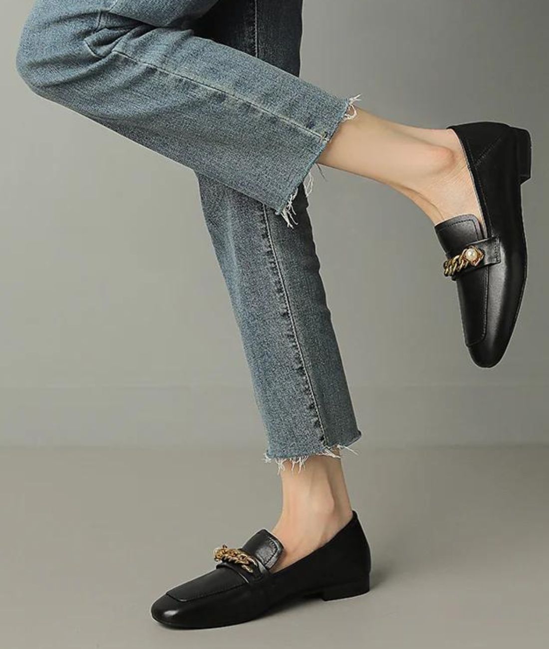 Women’s Slip On Patent Leather Loafers Deep Black