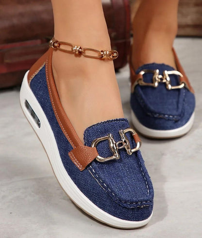 Women’s Horsebit Suede Loafers Navy