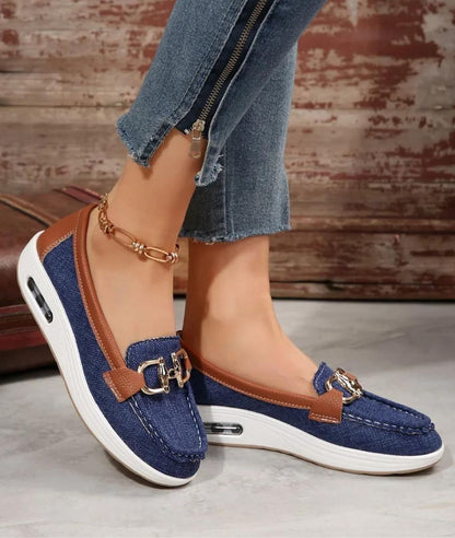 Women’s Horsebit Suede Loafers Navy