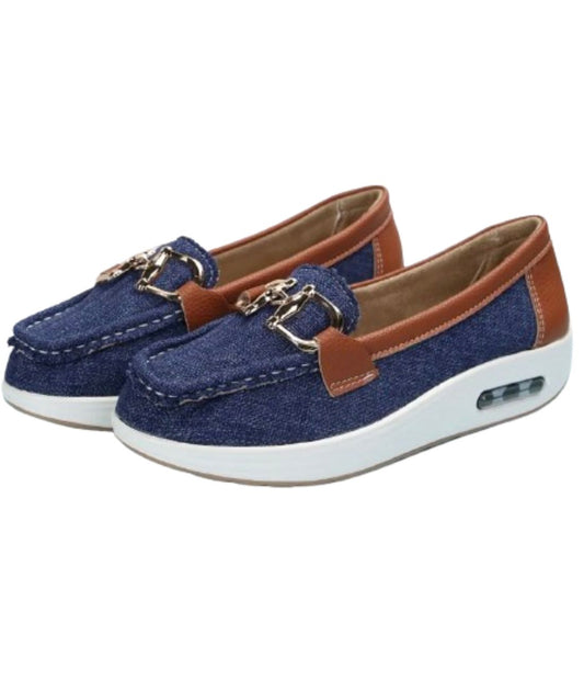 Women’s Horsebit Suede Loafers Navy