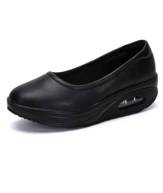 Women’s Slip On Patent Leather Loafers Deep Black