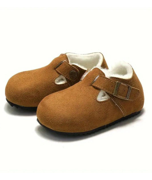 Baby Slip On Suede Loafers Camel