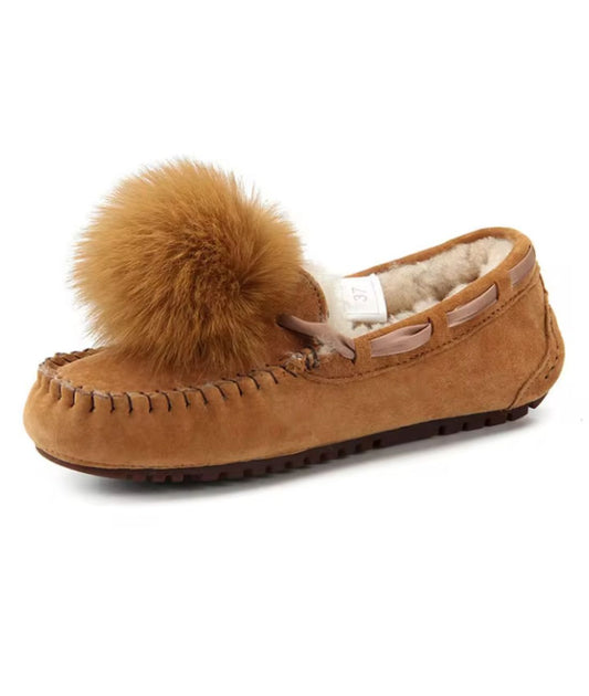 Women’s Tassel Suede Loafers Coffee Brown