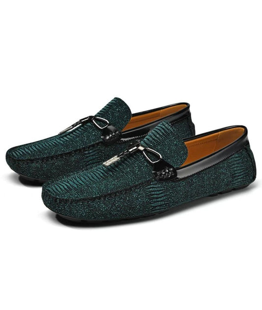 Men’s Tassel Suede Loafers Navy