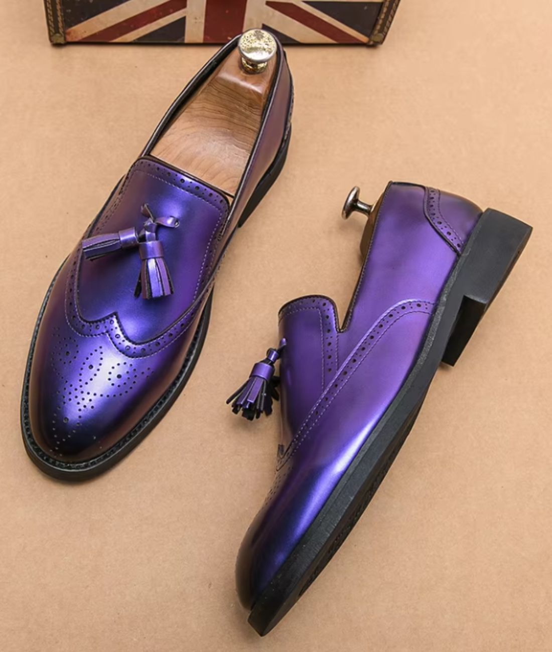 Women’s Tassel Suede Loafers Deep Purple