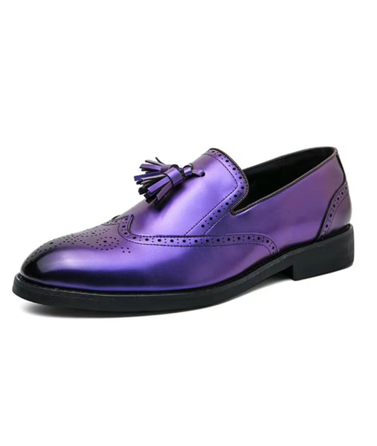 Women’s Tassel Suede Loafers Deep Purple