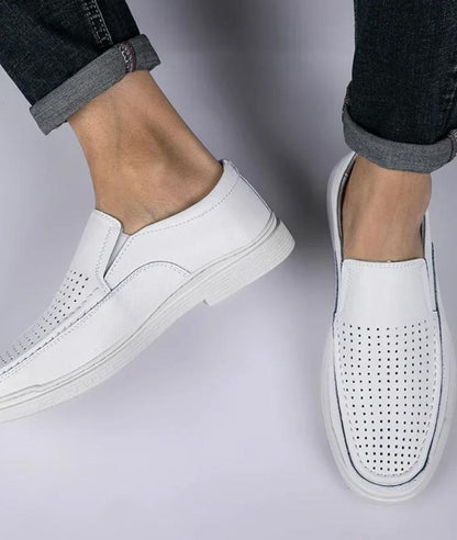 Women’s Slip On Patent Leather Loafers Off White