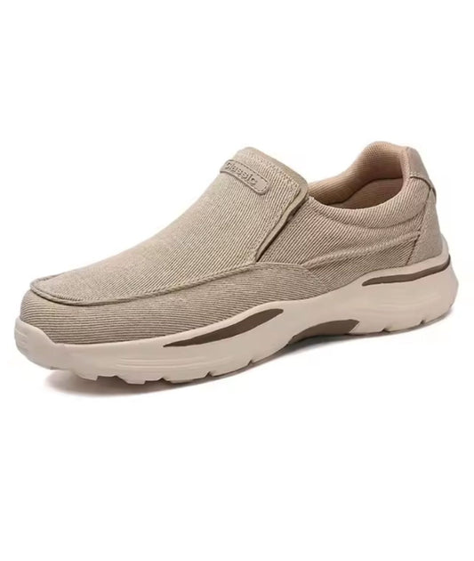 Men’s Platform Suede Loafers Sand Beige