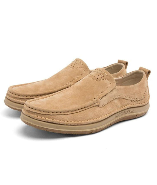 Men’s Slip On Patent Leather Loafers Camel