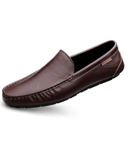 Men’s Penny Leather Loafers Coffee Brown