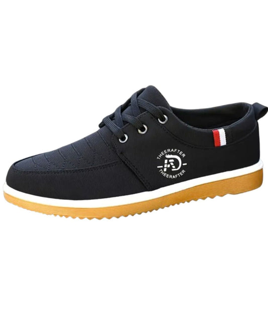 Men’s Lace Up Patent Leather Loafers in Deep Black