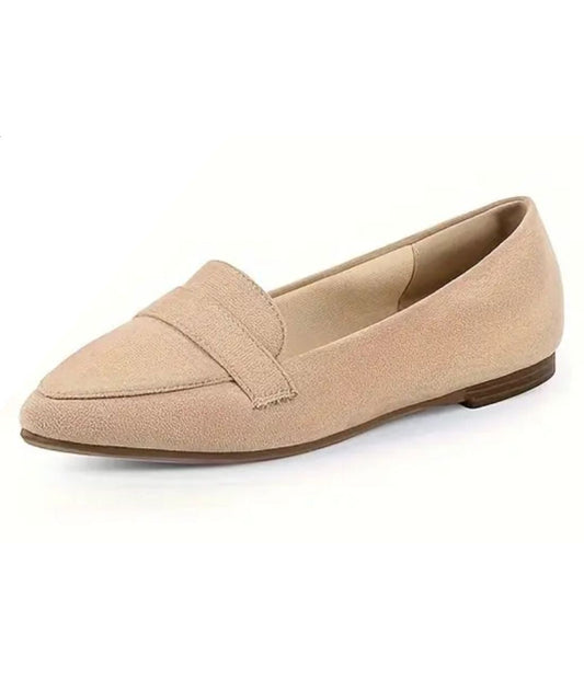Women’s Slip On Suede Loafers Sand Beige