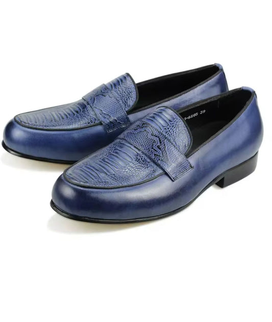 Men’s Chunky Suede Loafers Blue